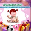 Birthday Invitation clip 10 sec Girl 02